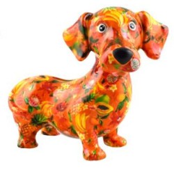 Pomme Pidou Spardose Dackel Dennis Orange