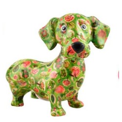 Pomme Pidou Spardose Dackel Dennis Blumen