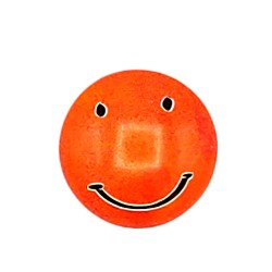 Handschmeichler Speckstein-smile-orange