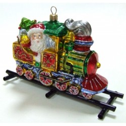 Christbaumschmuck Weihnachtsmann Lokomotive