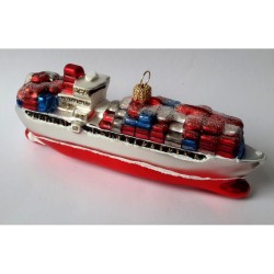 Weihnachtskugel Containerschiff