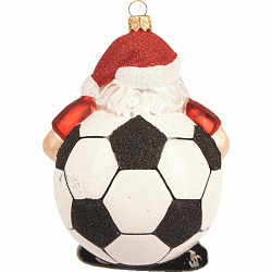 Christbaumschmuck Fußball-Santa