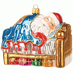 Christbaumschmuck Santa macht ein Nickerchen