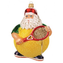 Christbaumschmuck Weihnachtsmann mit Tennisball