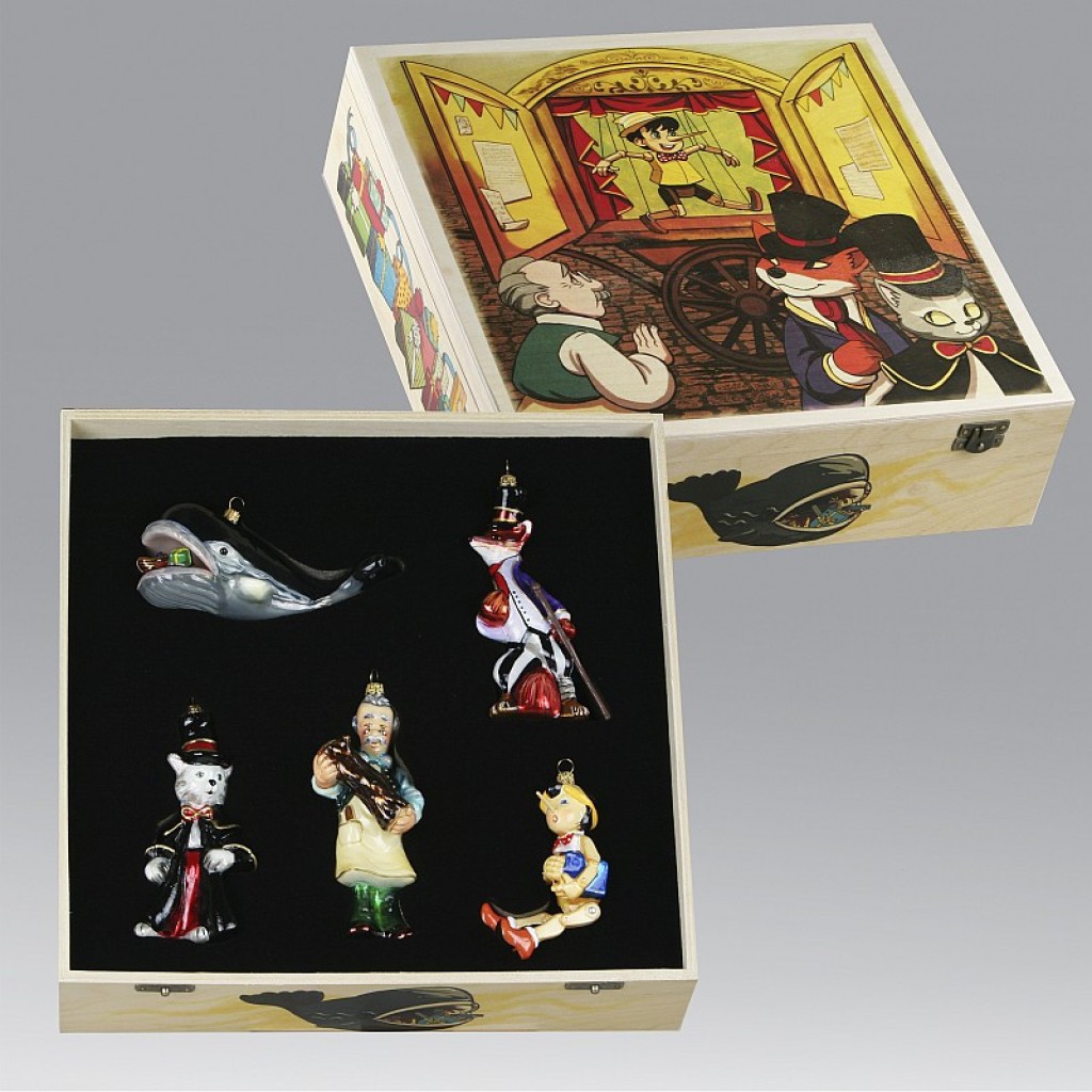 Christbaumschmuck Komozja Holzbox Pinocchio Kollektion