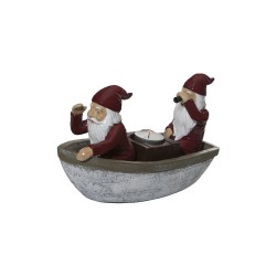 Harvesttime Teelichthalter Weihnachtsmänner im Boot