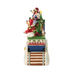 Disney Traditions - Jim Shore - Mickey mit Freunden auf dem Weihnachtszug - LED Spieluhr