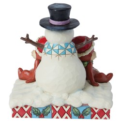 Disney Traditions - Jim Shore - Friendship &  Festivities - Chip und Chap mit Schneemann 