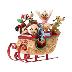 Disney Traditions - Jim Shore - Mickey & Friends  - Ein Schlitten voller Freunde