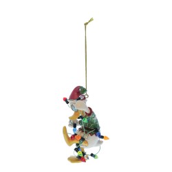 Disney Traditions - Jim Shore - Donald mit Lichterkette - Weihnachtsanhänger